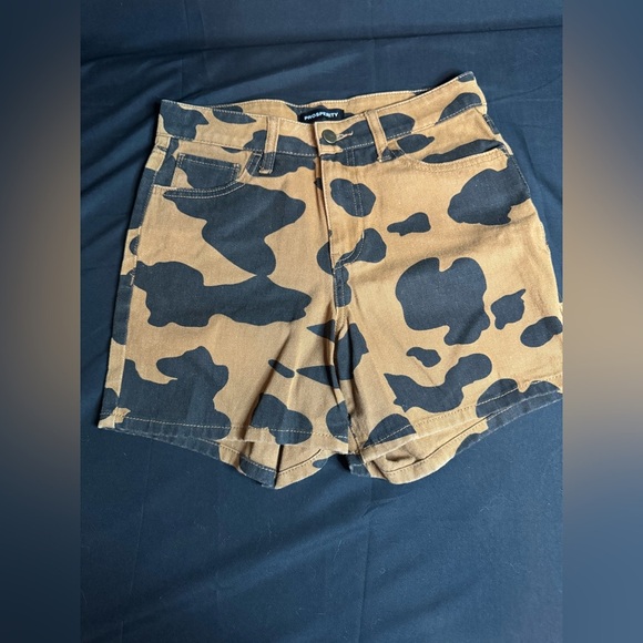 Urban Outfitters Pants - Urban Outfitters Women's Cow print Shorts - Black and Tan